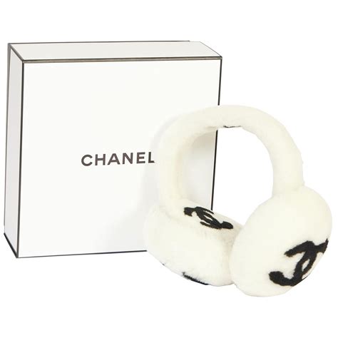 fake chanel ear muffs|Chanel shearling ear muffs.